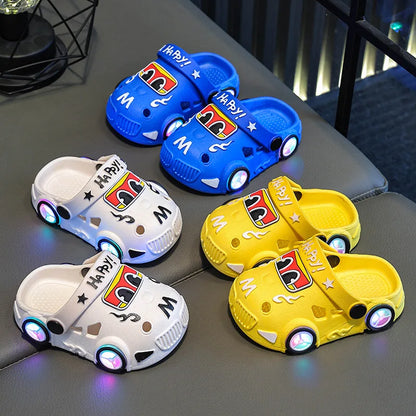 Car Shaped Wheels Will Light Up Soft Bottom Slippers