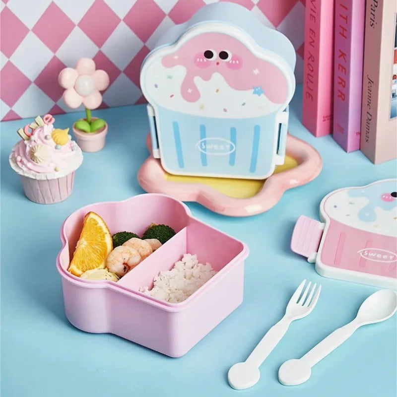 Cartoon Car Bento Rectangular Leakproof Plastic Lunch Box