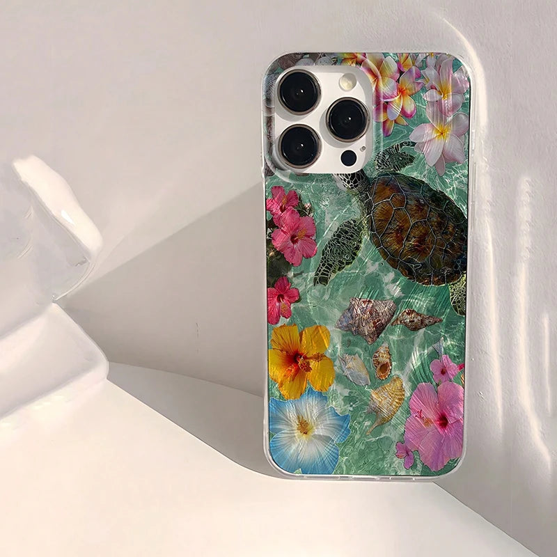Sea Turtle Beach Pattern Phone Case