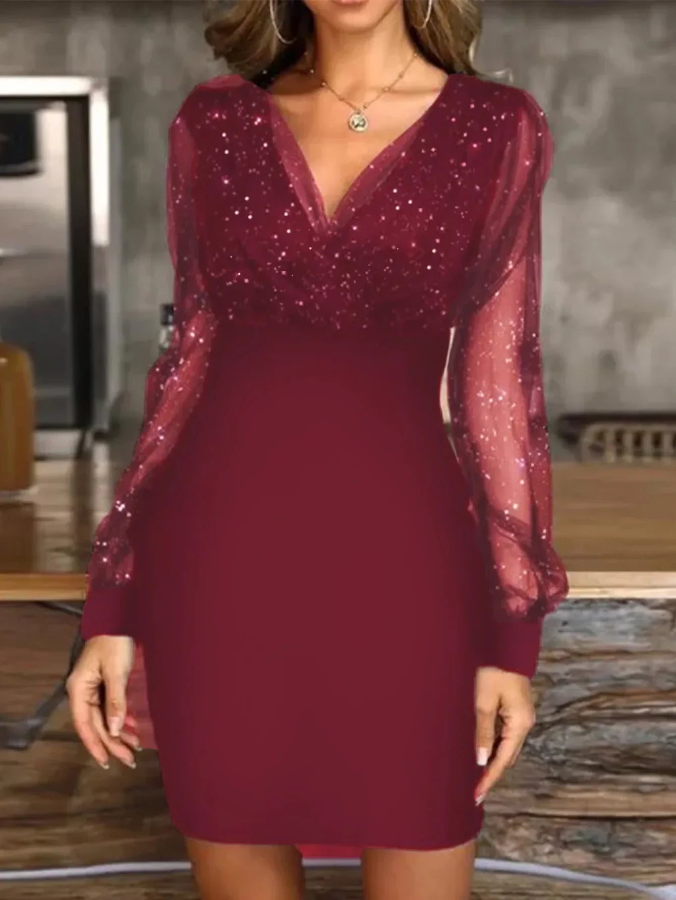 Long Sleeve Mini Sexy Dresses