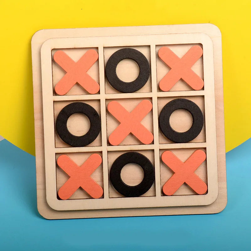 Montessori Chess Play Wooden Jigsaw Toy Game Interaction Puzzles