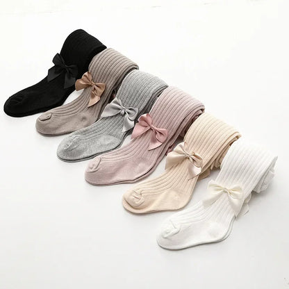 0-4 Years Pantyhose For Infants Newborns Toddlers Cotton Tight Bowknot Mesh