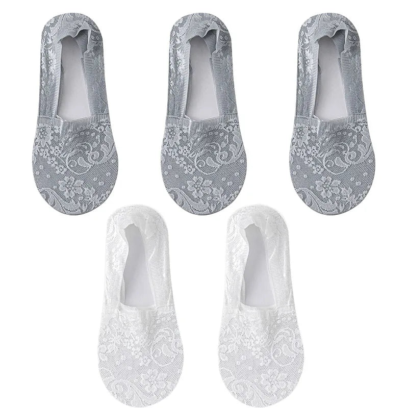 5Pair Thin Breathable Transparent Socks