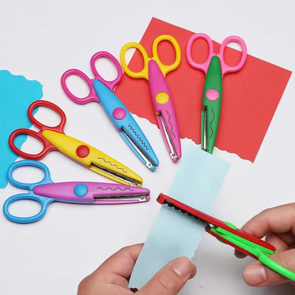 6pcs Scissors Wavy Pattern Paper Cutter Diy Handmade