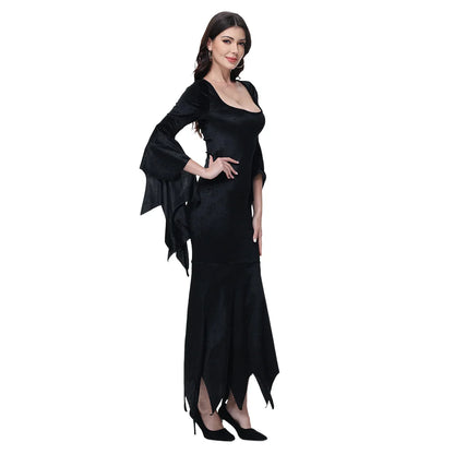 Halloween Morticia Adams Primate Black Adams Family Dress