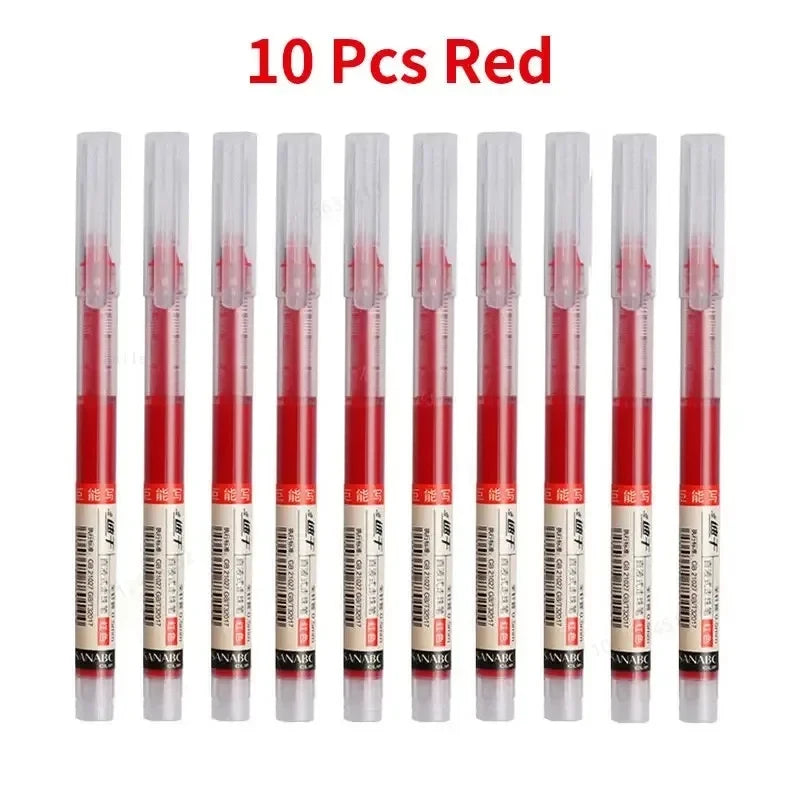 10 Pcs Color Gel pens Quick Drying Large Capacity Marking Drawing
