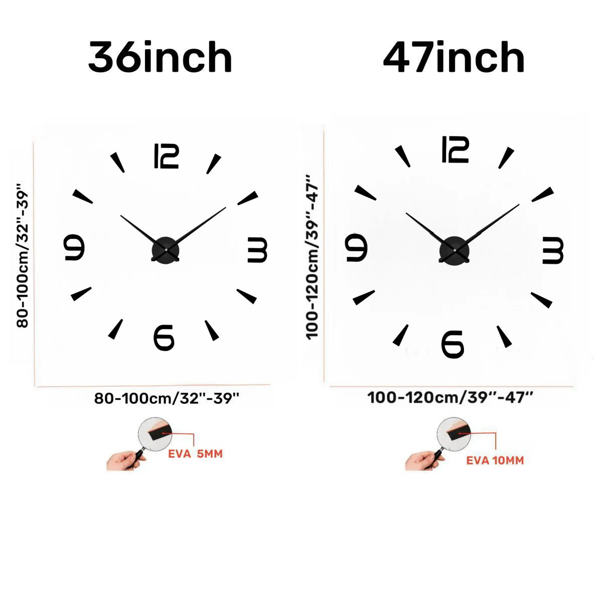 Large 3D Wall Clock Luminous Classic Wall Clocks