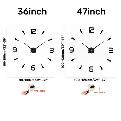 Large 3D Wall Clock Luminous Classic Wall Clocks
