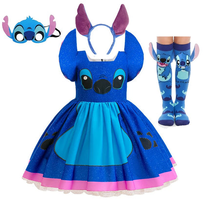 Cartoon Disney Stitch Cosplay Costume Dress
