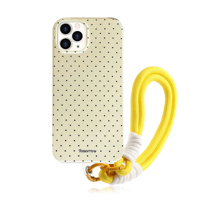 Polka Dot Small Fresh Mobile Phone Case for iPhone Ultra Slim Shockproof Cover