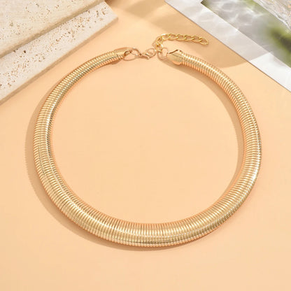 Exaggerated Heavy Metal Chunky Choker Necklace