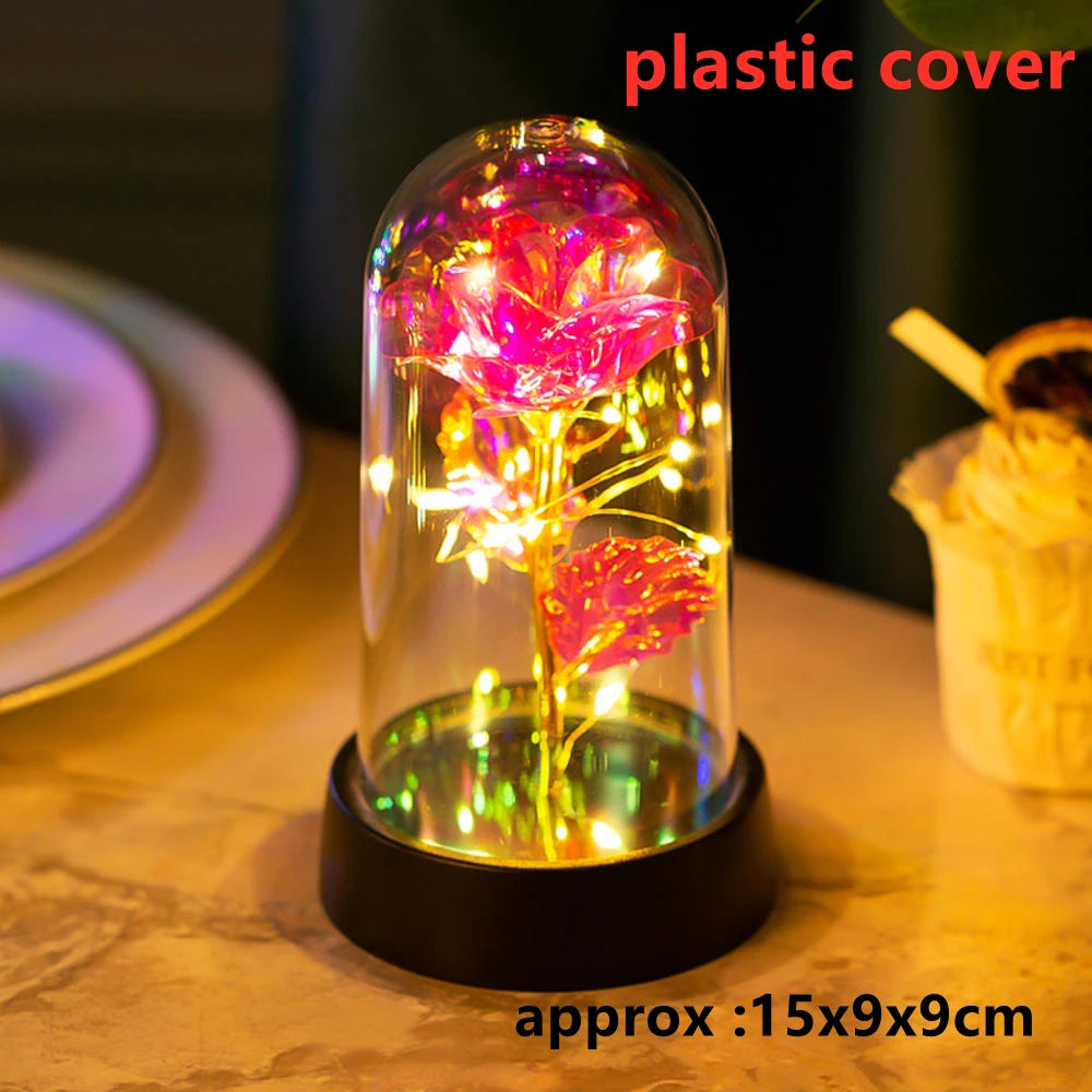 LED Galaxy Three Rose Artificial Flowers