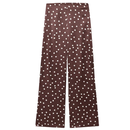 Satin Pant Strapless Off Shoulder High Waist Trousers Sets