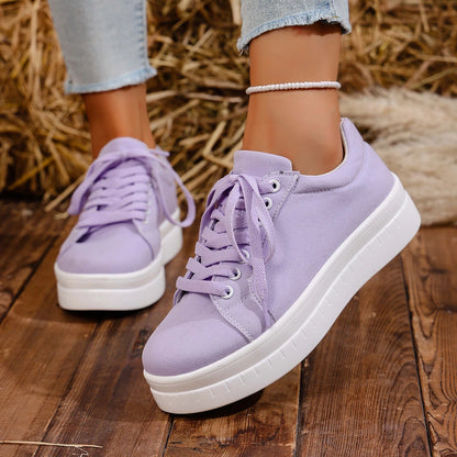 Casual Lace Up Platform Tennis Sport Sneakers