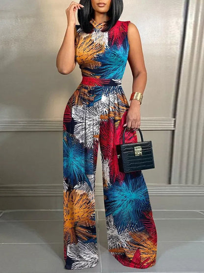 Wide Leg Long Sleeveless Bodysuits Jumpsuits Trousers