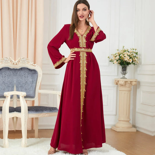 Muslim Loose Abaya Long-Sleeved Dress