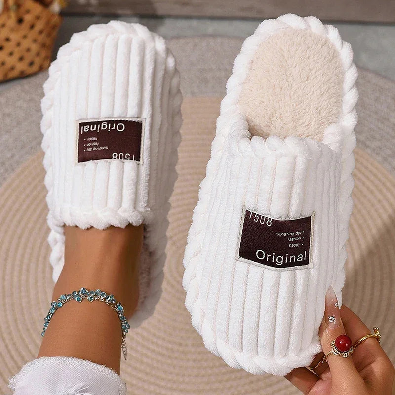 Warm Corduroy Comfort Cotton Slippers