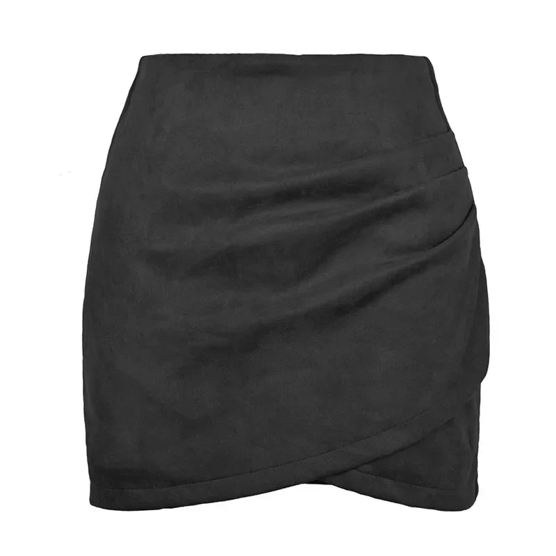 Sexy Slim Fit Suede Mini Skirt