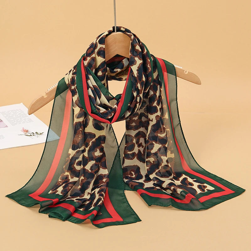Chiffon Long Silk Scarf Turban