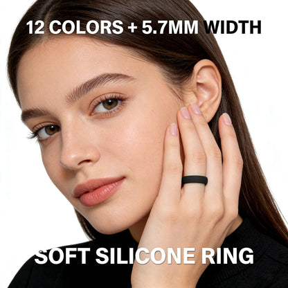 Silicone Hypoallergenic Crossfit Flexible Rubber Finger Rings