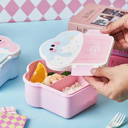 Cute Bento Lunch Box School Heater Portable Plastic Lunch