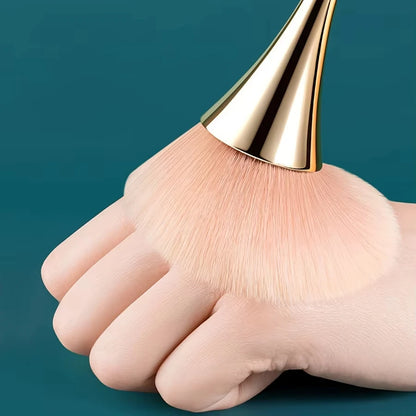 Rose Golden Fan Makeup Brush