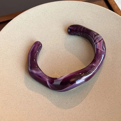 Acrylic Cuff Geometric Open Bracelet