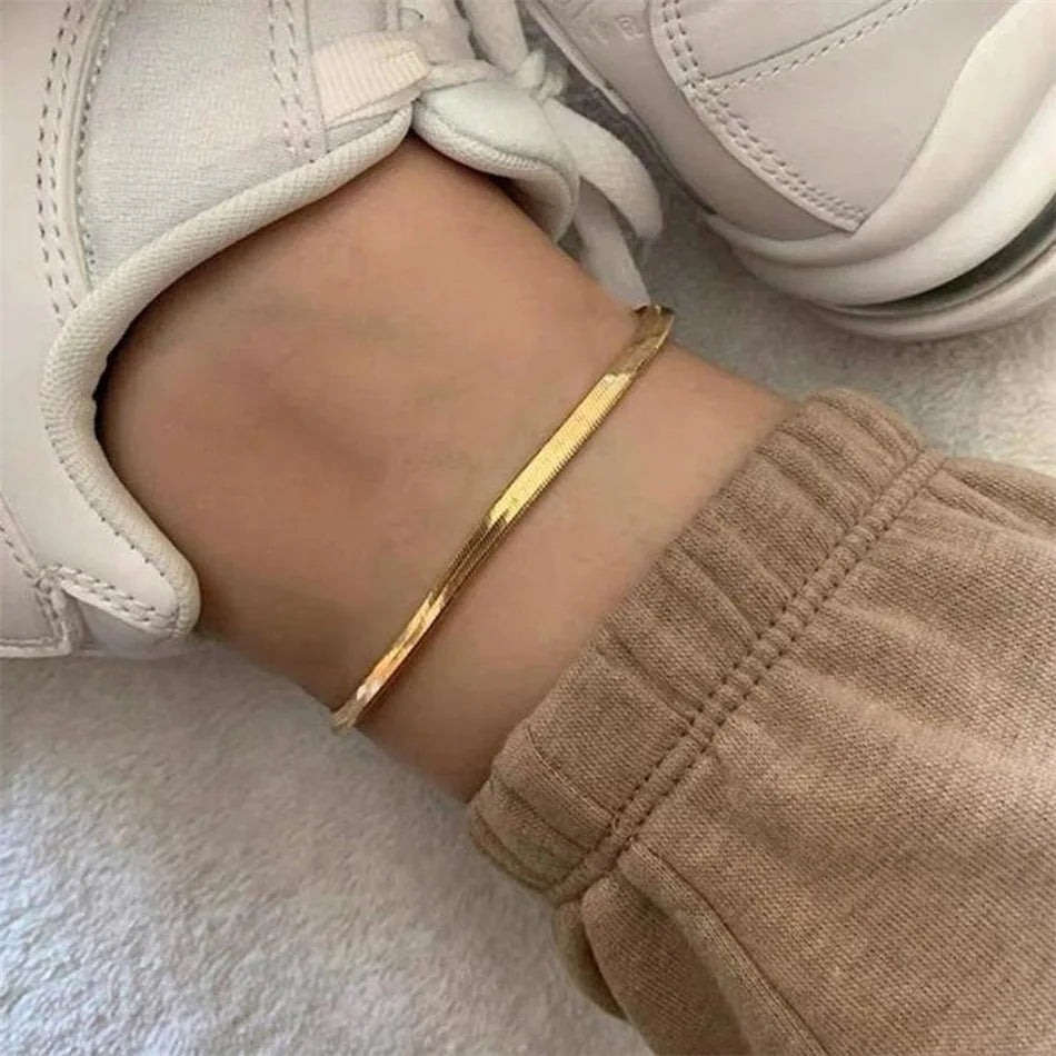 Classic Snake Bone Chain Anklet