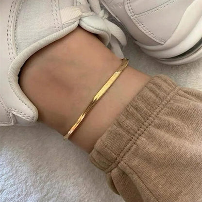 Classic Snake Bone Chain Anklet