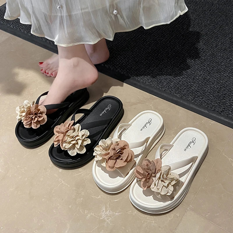 DANA Two-Tone Floral Sandals