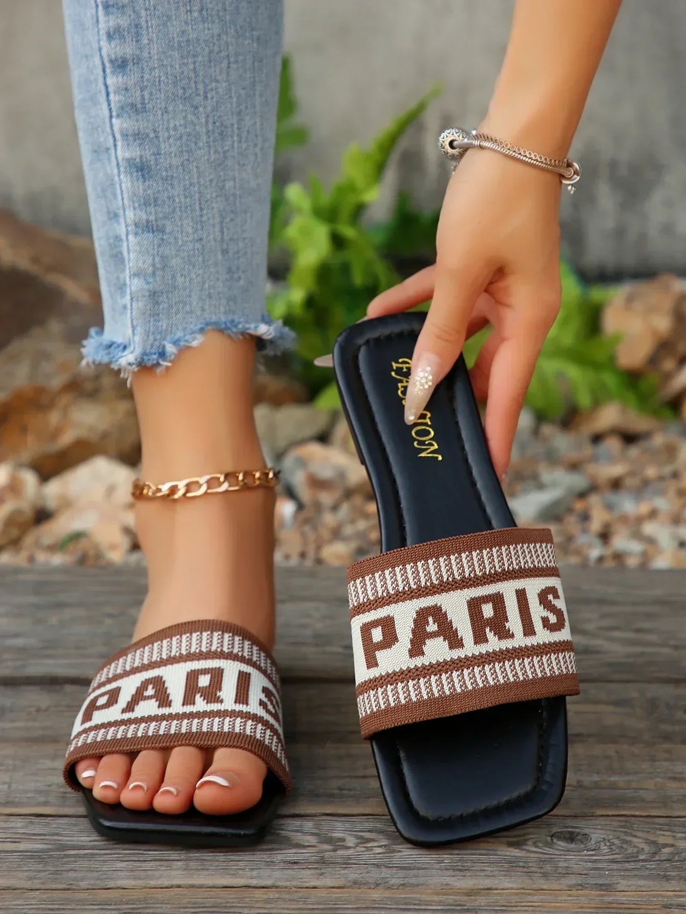 Cover Letter Outdoor Casual Flat Bottom Slippers