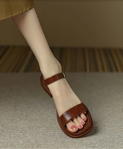 Low Heels Basic Genuine Leather Shoes
