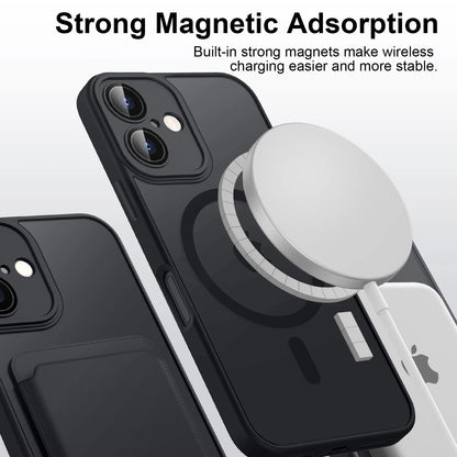 Magnetic Matte Translucent Shockproof iPhone Wireless Charge Cover