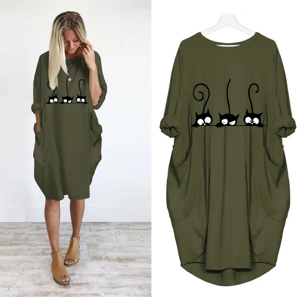 Long Sleeved Plus Size Dress