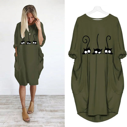 Long Sleeved Plus Size Dress