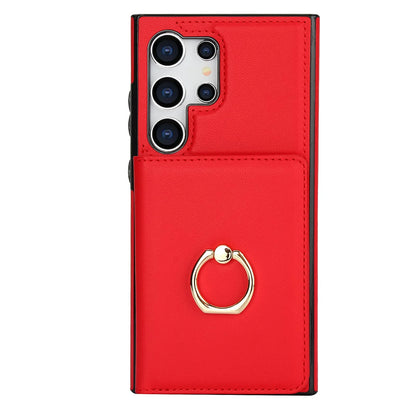 Wallet Case with Card Holder, 360° Rotation Ring