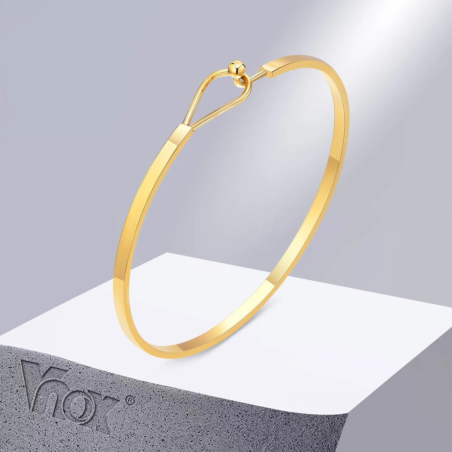 Chic Cuff Bangle Gold Stainless Steel Thin Bands Bracelets