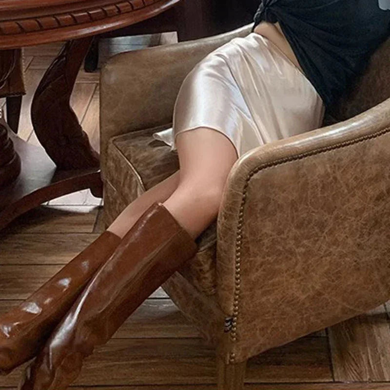 High Waist Vogue Mini A Line Skirts