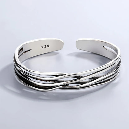 925 Sterling Silver Bangle Bracelet Set