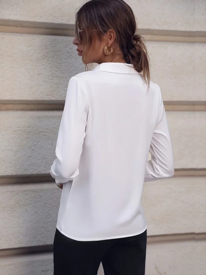 Collar Long Sleeve Blouse