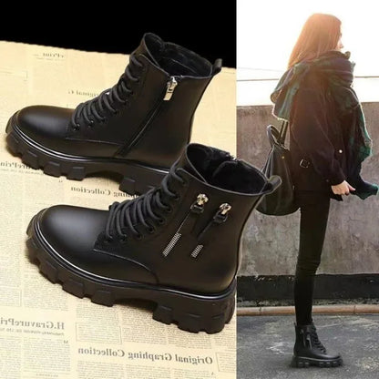 Korean Style High-Top Cotton Boots