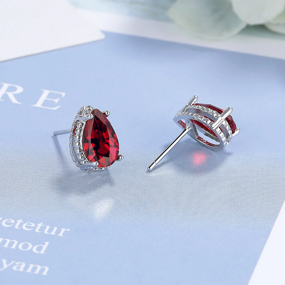 925 Sterling Silver Multiple zircon Earring