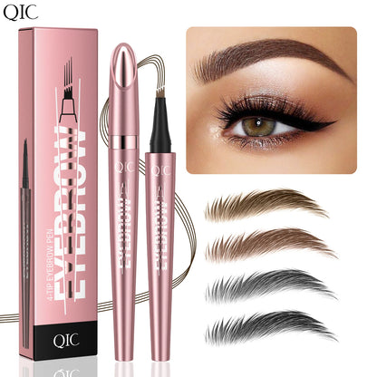 4 Fork Tip Eyebrow Pencil 3D Microblading Waterproof