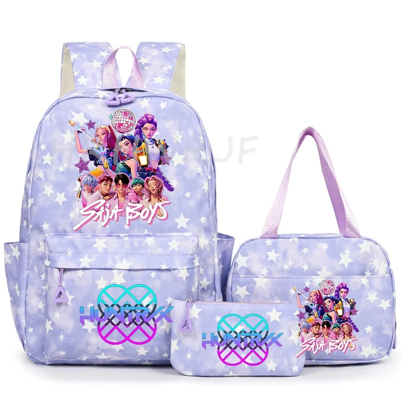 3Pcs/Set KPop Demon Hunter School Bags