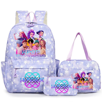 3Pcs/Set KPop Demon Hunter School Bags