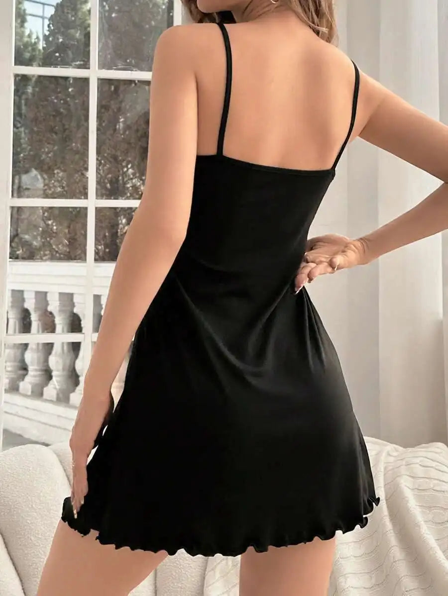 Sexy Nightgown Love Print Dress