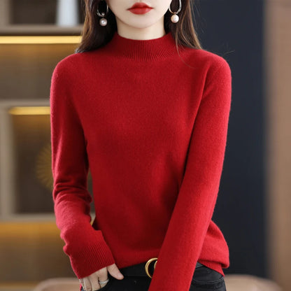 Wool Half-neck Cashmere Sweater