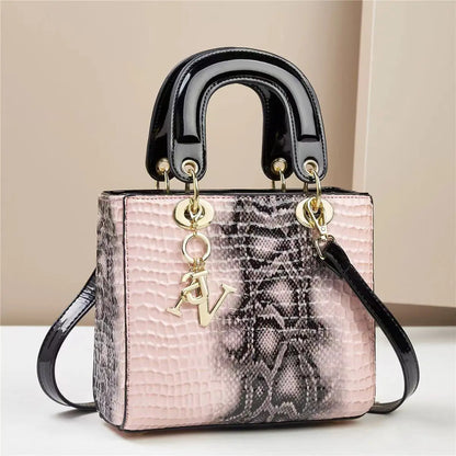 DANA PU Leather Crocodile Shoulder Bag