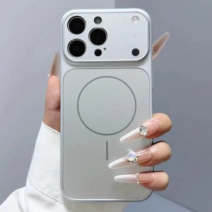 Original Nano Frosted Glass For Magsafe Wireless Charging Phone Case For iPhone  Magnetic Cover