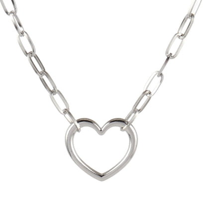 316L Stainless Steel Choker Heart Clavicle Chain Necklaces